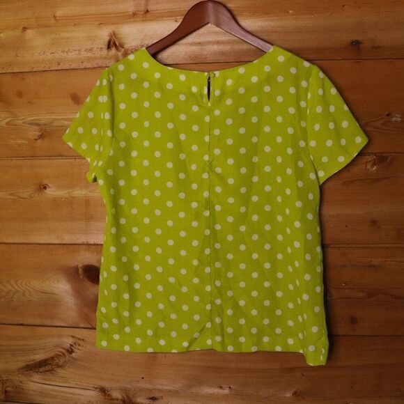 J. Crew | Short Sleeve Polka Dot Chiffon Top Small - Picture 4 of 5